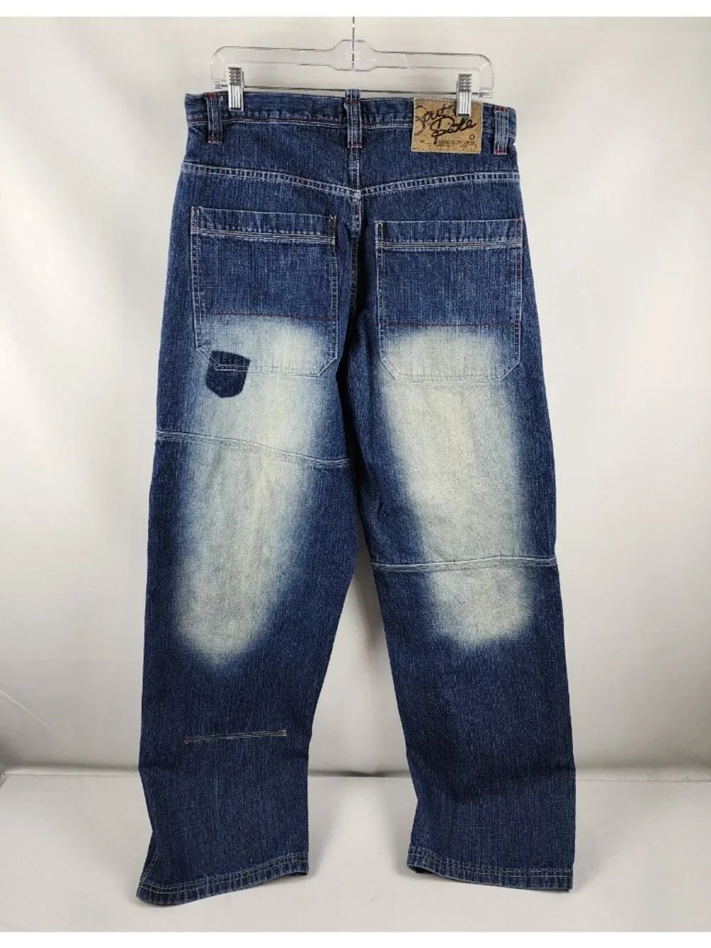 Southpole Jeans Mens 34x32 Blue Vintage Rare Wide Leg Hip Hop Baggy Skater